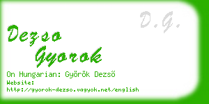dezso gyorok business card