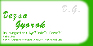 dezso gyorok business card